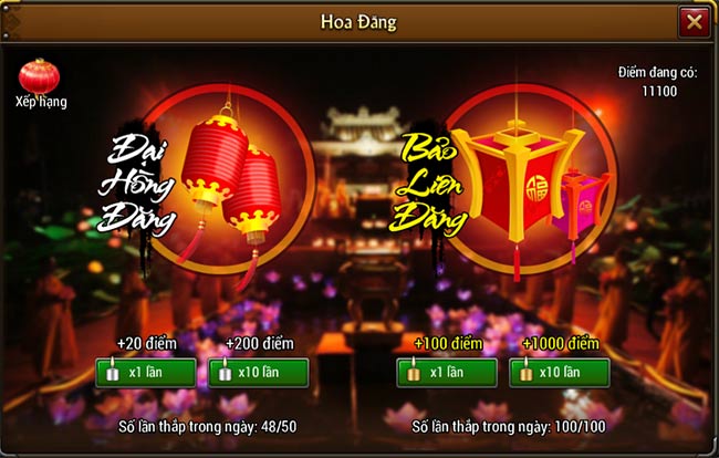 Thả đèn Hoa đăng trong Tình Võ Lâm