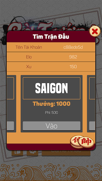 Tìm trận đấu