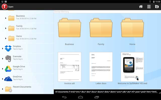 Office HD: TextMaker Basic có thể mở và lưu file DOC, DOCX từ Microsoft Word 6.0 đến 2016