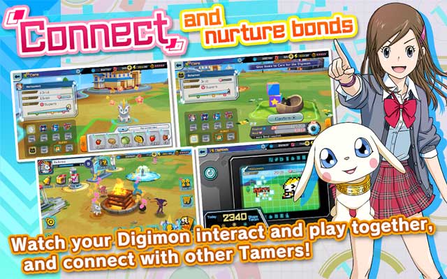 Xem Digimon tương tác và cùng nhau chơi đùa trong DigiTown do chính bạn tùy chỉnh