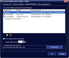 MediaMonkey Gold tự động chuyển đổi định dạng nhạc