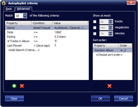 MediaMonkey Gold tự động lập danh sách phát