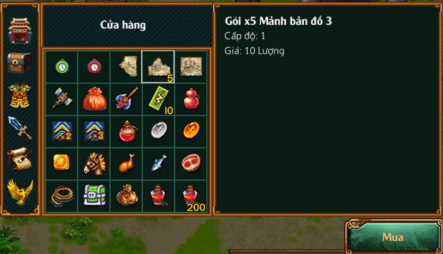 Mua Mảnh Bản Đồ trong Cửa hàng