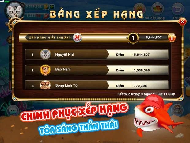 Chinh phục bảng xếp hạng trong DzoCá