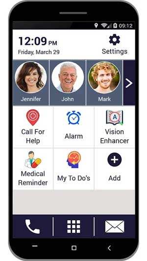 Senior Safety Phone app cung cấp cho điện thoại một giao diện mới