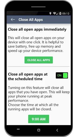 Senior Safety Phone có tính năng hẹn giờ tắt ứng dụng