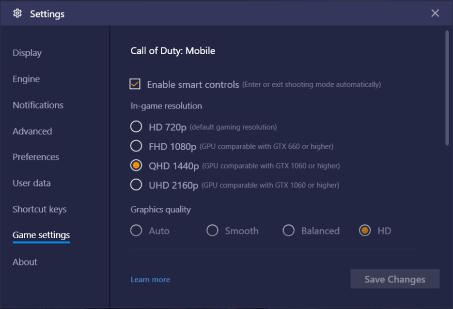 BlueStacks hỗ trợ smart controls cho Call of Duty:Mobile