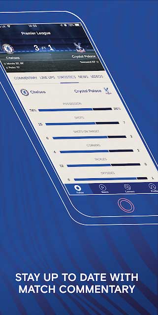 Chelsea FC cho Android cập nhật thông tin mới nhất về câu lạc bộ