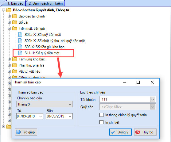 Sổ quỹ tiền mặt