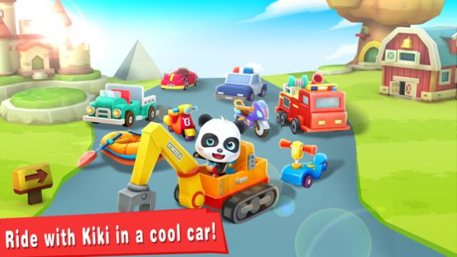 Lái các phương tiện tuyệt đẹp với gấu trúc Kiki