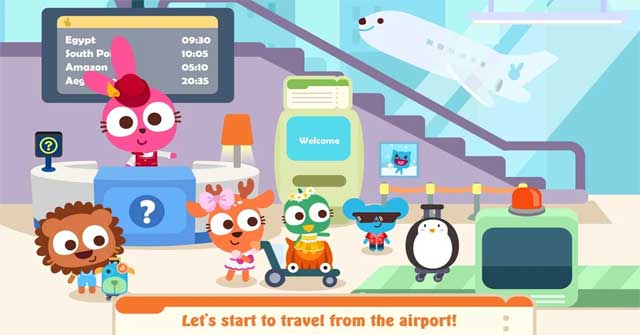 Bắt đầu chuyến du lịch vòng quanh thế giới trong Papo Town: Travel 