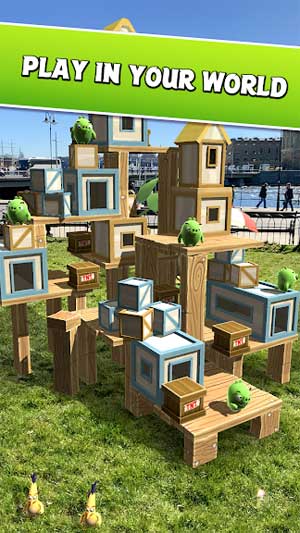 Chơi Angry Birds AR: Isle of Pigs trong thế giới của bạn