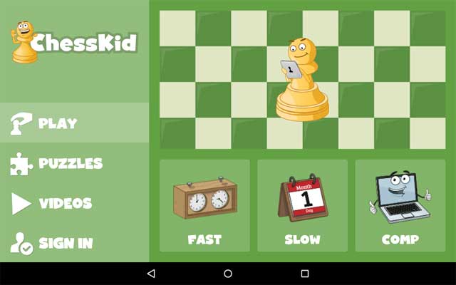 Chess for Kids có giao diện thân thiện và nhiều tính năng hấp dẫn