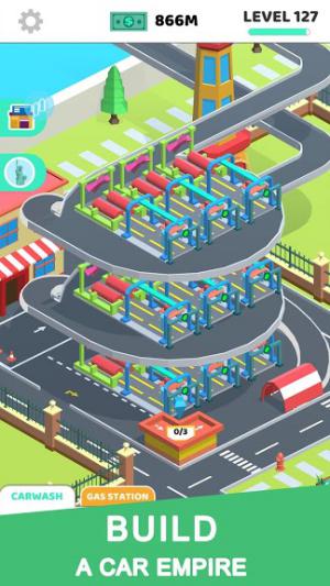 Quản lý trạm xăng và tiệm rửa xe của bạn trong Idle Car Tycoon
