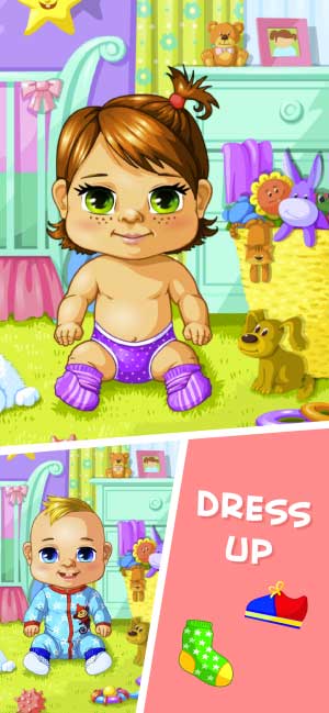 Mặc quần áo cho bé