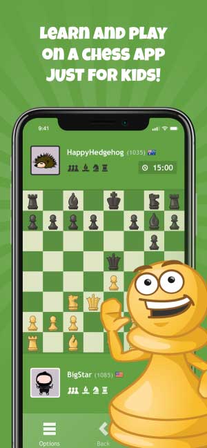 Chess for Kids là ứng dụng dạy trẻ em chơi cờ vua