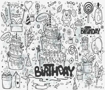 Doodle Art sinh nhật