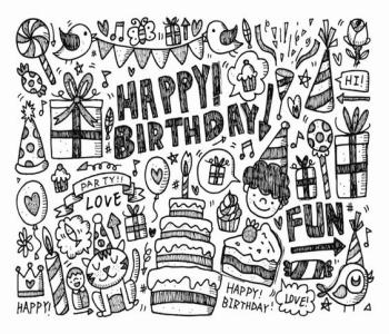 Doodle Art birthday