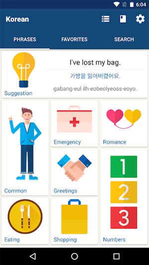  Learn Korean có nhiều chủ đề đa dạng