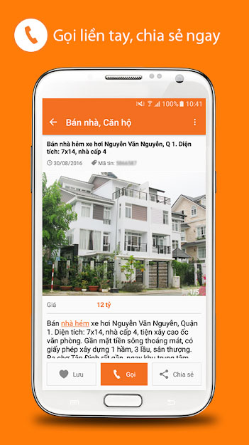 Giao diện Mua Bán trên ứng dụng