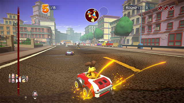 Cạnh tranh khốc liệt trong game đua xe sôi động Garfield Kart - Furious Racing 