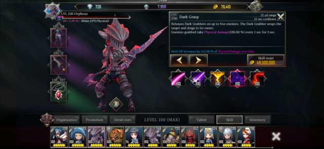 Chiêu mộ các anh hùng mới và lên cấp họ