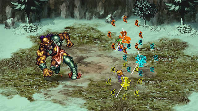 Đối mặt với nhiều loại kẻ thù hung tợn trong Romancing SaGa 3, bao gồm cả boss khổng lồ