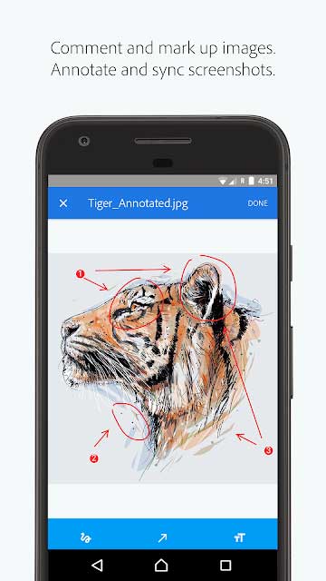 Adobe Creative Cloud cho Android giúp bạn bình luận trên tác phẩm