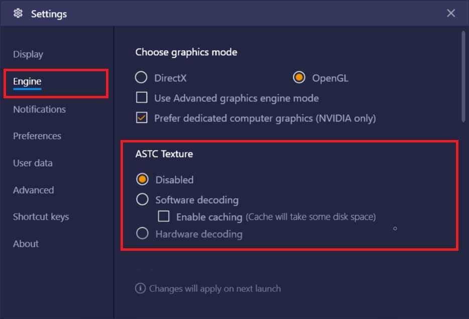 Thiết lập chế độ đồ họa khi dùng BlueStacks