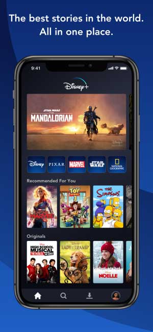 Thưởng thức các bộ phim của Disney trên dịch vụ Disney+ 