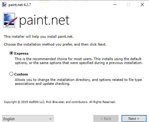 Cập nhật Paint.net 4.2.7