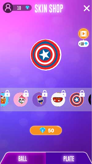 Pink Tiles Hop 3D có nhiều skin bóng đa dạng