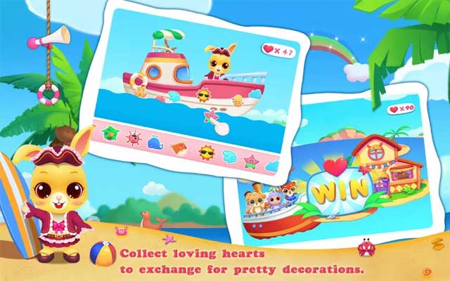 Thu thập trái tim để đổi lấy các món đồ trang trí xinh đẹp cho con tàu của bé