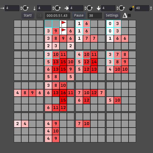 GIao diện game dò mìn miễn phí 4D Minesweeper