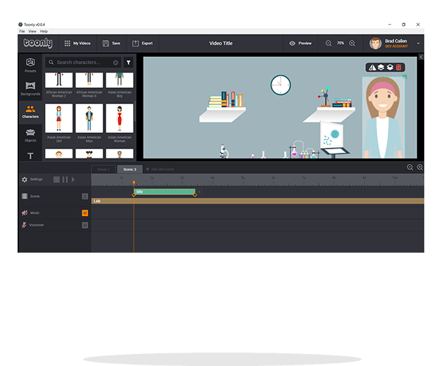 Toonly tạo video đa mục đích sử dụng
