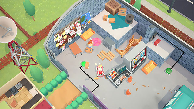 Chơi game Moving Out với góc nhìn từ trên xuống giúp bạn bao quát toàn bộ thế giới