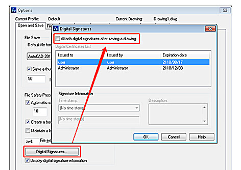 Chữ ký số trên file DWG