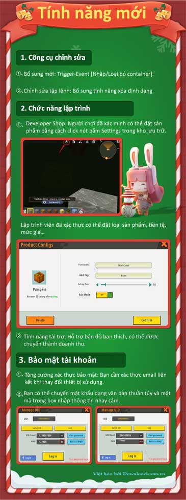 Tính năng mới trong Mini World 0.40.5