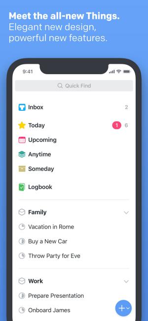 Things 3 tổng hợp và sắp xếp mọi công việc của bạn
