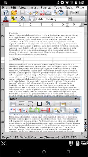 AndrOpen Office được thiết kế đơn giản, dễ sử dụng