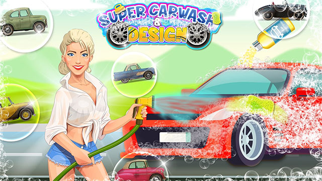Super Car Wash and Design là game rửa xe cực vui dành cho các bạn nhỏ từ 3 tuổi trở lên