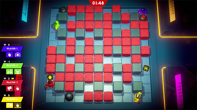 Bomb Bots Arena sở hữu gameplay hành động nhanh và đầy may rủi