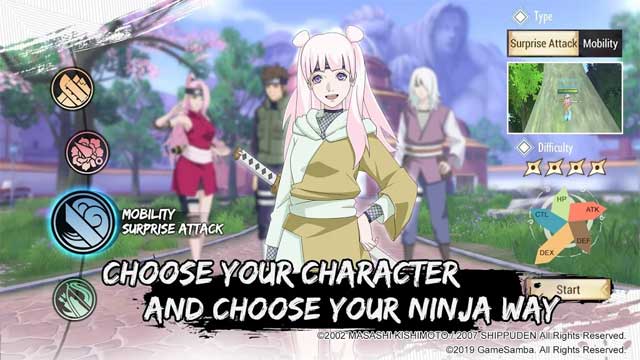 Tạo ra nhân vật bạn yêu thích từ 4 class đa dạng: Berserker, Geisha, Archer, Assassin 