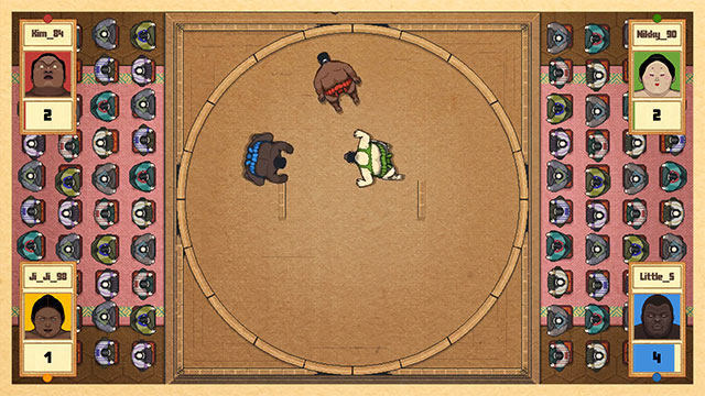 Hãy nỗ lực là người sống sót cuối cùng để giành chiến thắng trong Circle of Sumo: Online Rumble!