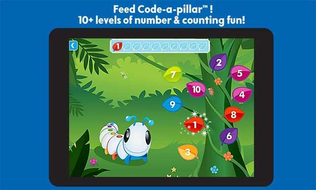 Code-a-pillar cung cấp hiệu ứng âm thanh vui nhộn và nhiều hình ảnh đáng yêu