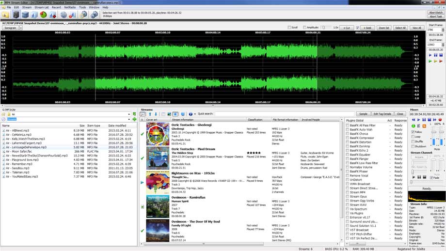 Giao diện MP4 Stream Editor