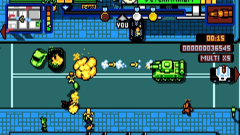 Retro City Rampage DX có rất nhiều pha hành động kịch tính