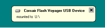 Thông báo gắn USB vào một ổ trên máy tính