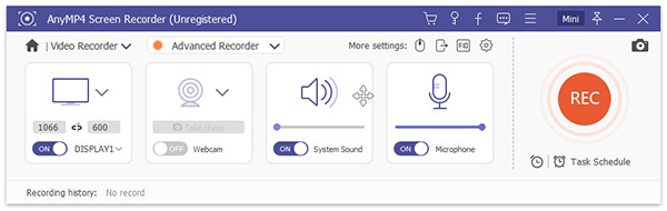 Thoải mái tùy chỉnh AnyMP4 Screen Recorder tùy theo nhu cầu