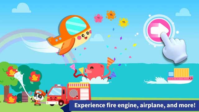 Baby Panda's Book of Vehicles có 9 loại phương tiện để bé nhận biết